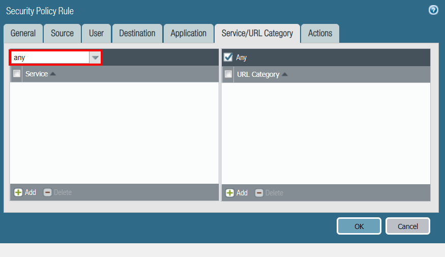 Security Policy - Service